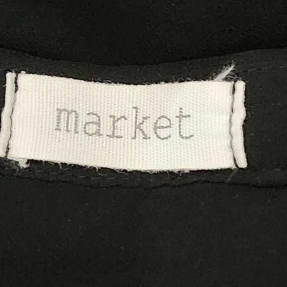 Market Black Sheer Blouse with Tie Detail - Picture 6 of 7